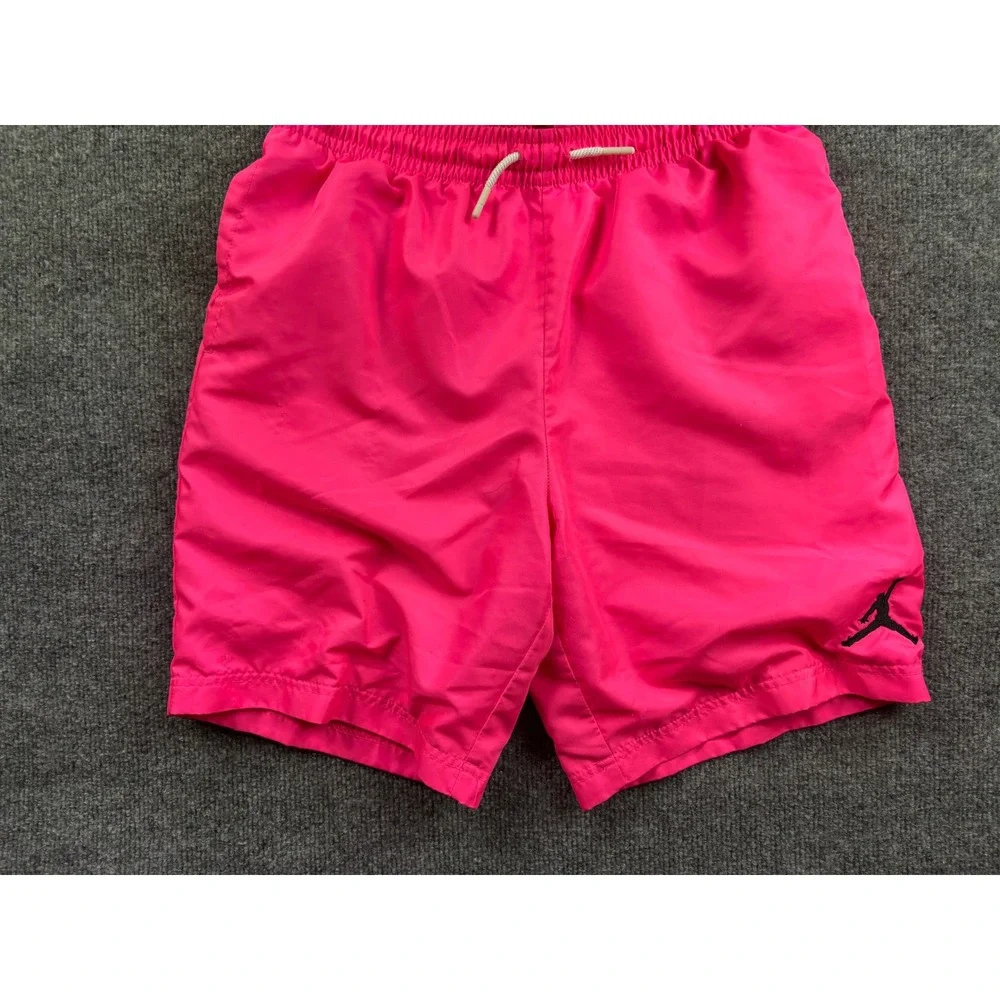 Jordan Swim Trunks Kids Large 12-13 Pink Mesh Lined Drawstring Shorts